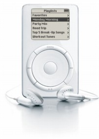 iPod with Headphones - Displaying Song List